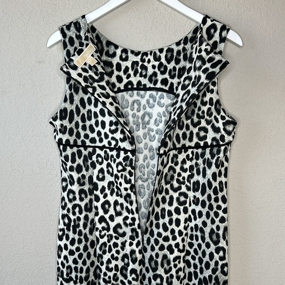 Michael Kors Leopard Print Sheath Dress Size Large - Picture 5 of 8